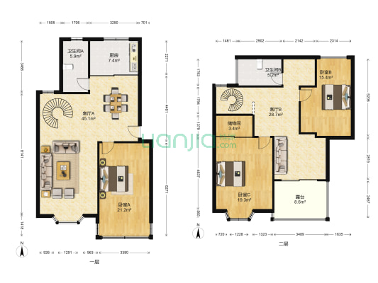 鲈乡广场 3室2厅2卫 168平方