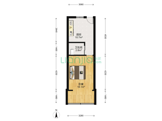 金都商厦 1室0厅1卫 36平方