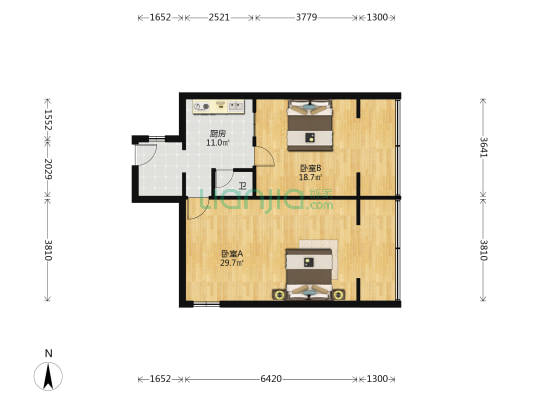 新华小区 2室0厅1卫 75平方