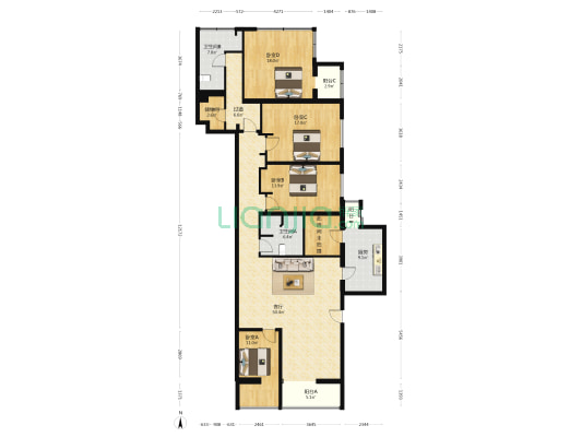 融泽府 4室1厅2卫 228平方