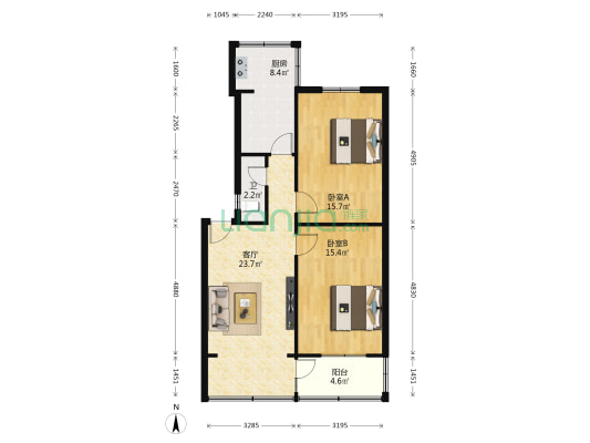 同善街37号 2室1厅1卫 73平方