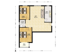 天筑逸城 2室1厅 南 北-涿州天筑逸城户型图