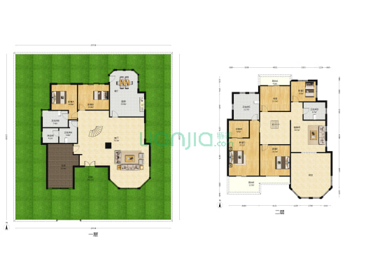 西郊紫郡 6室1厅5卫 351平方
