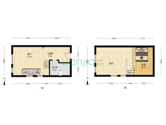 广汇都荟 1室1厅1卫 45平方