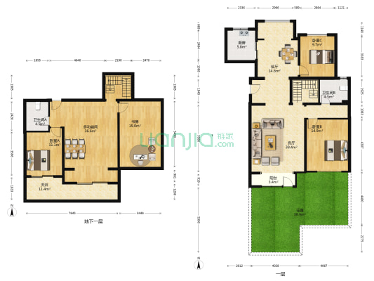 领秀翡翠山A区 5室2厅2卫 131平方