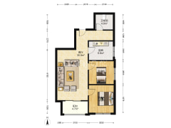 全南户型采光好客厅朝南卧室朝南，精装修，可拎包入住-涿州东林家园户型图