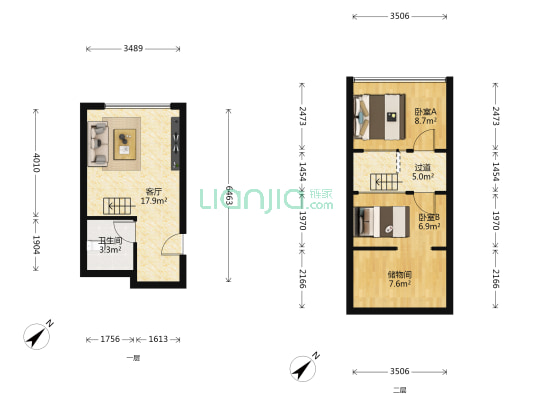 碧桂园朝花 2室1厅1卫 33平方