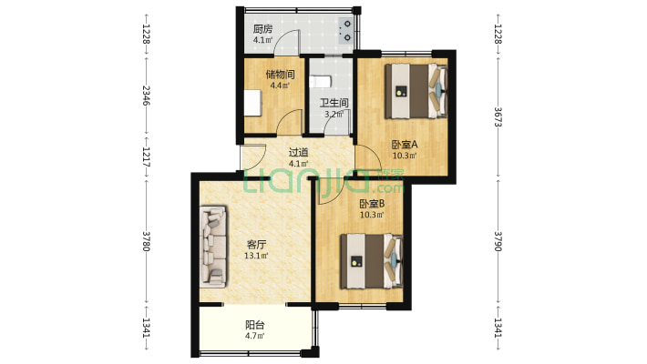 竹边新村二手房实景图