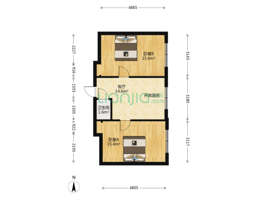 新光里 2室1厅1卫 44平方