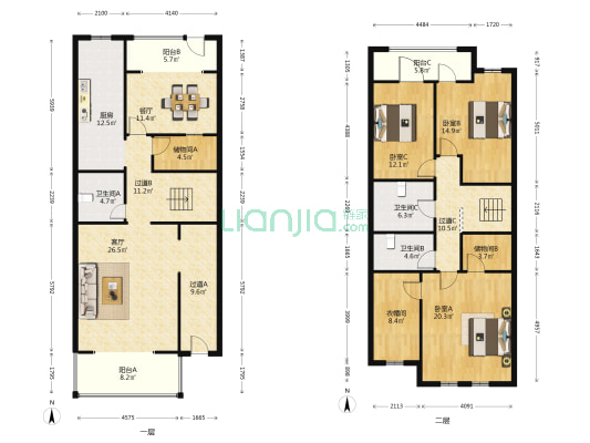 石湾山庄一期 3室2厅3卫 194平方
