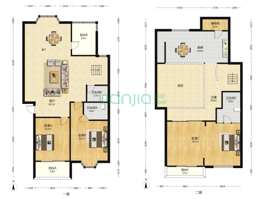 华庆花园(连江) 3室1厅3卫 142平方