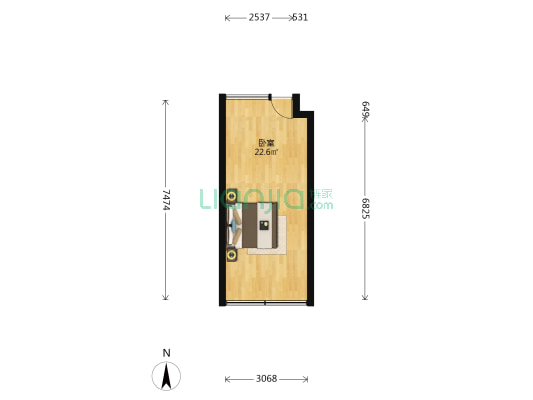 和合大厦 1室0厅0卫 124平方
