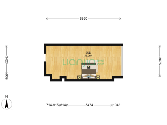 凯旋利车博汇 1室0厅0卫 48平方