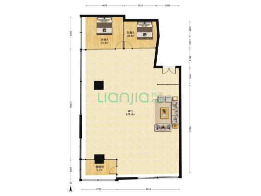 SOHO尚都 2室1厅0卫 259平方
