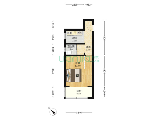 同鸣路157号 1室0厅1卫 37平方