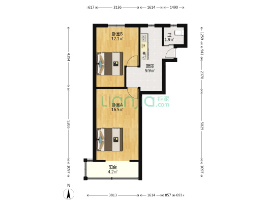 国济路16弄 2室0厅1卫 55平方