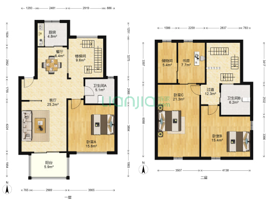 绿城紫桂公寓 4室2厅2卫 86平方