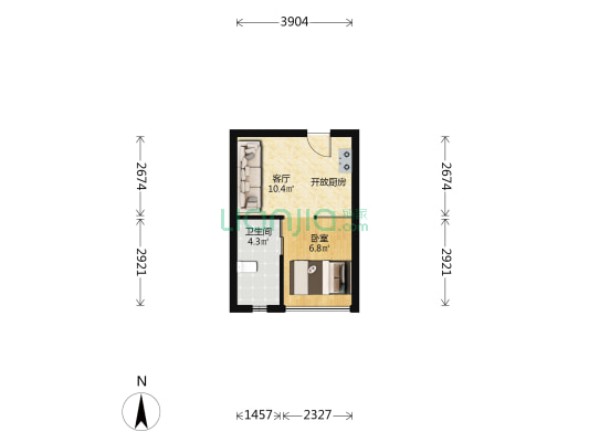 星荟公馆 1室1厅1卫 32平方