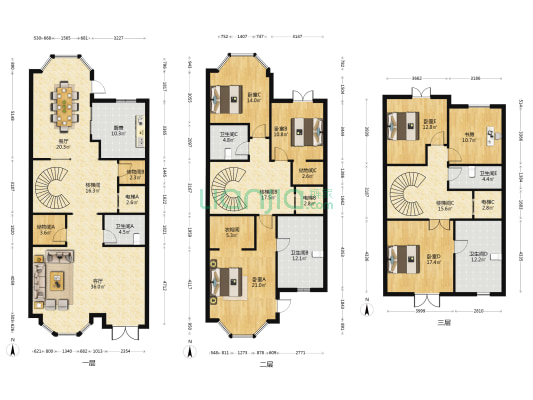 金大元御珑宫廷(别墅) 6室2厅5卫 500平方