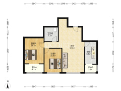 金竹花园全南两居出售，拎包入住-涿州金竹花园户型图