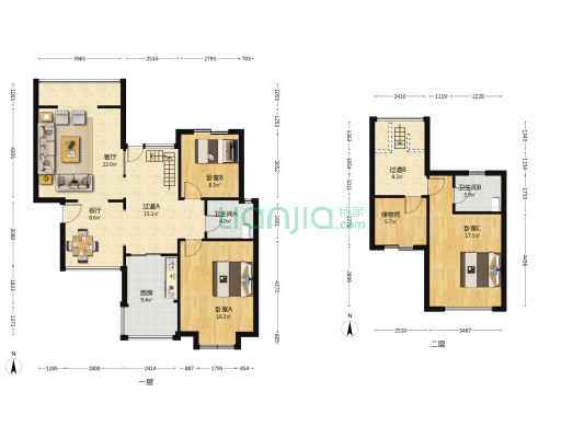 盛世蜀景 3室2厅2卫 140平方