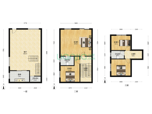 碧桂园山湖城芳邻 4室1厅3卫 172平方