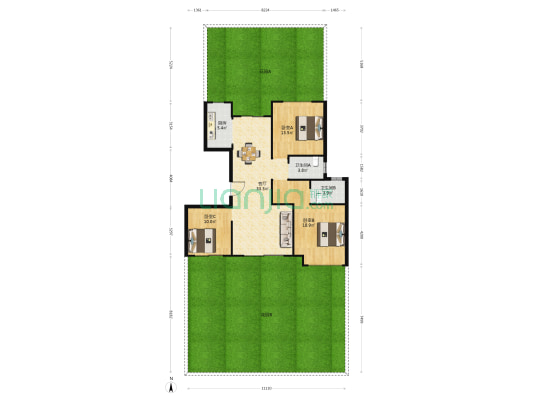 石榴林语春晓 3室1厅2卫 114平方