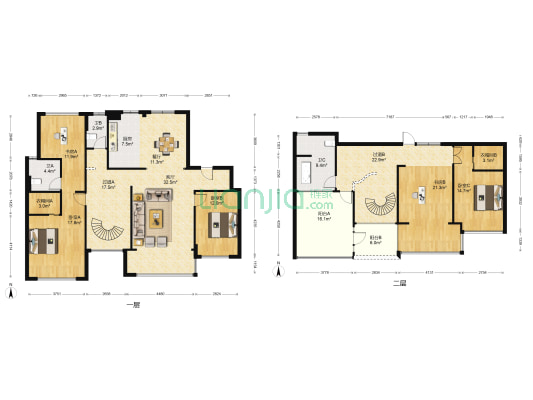 保利印江南三期 5室2厅3卫 170平方