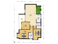 沙滨路 次新小区  底楼层  有额外面积使用-重庆财信沙滨城市户型图