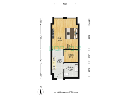 锦绣天地青年城 1室0厅1卫 48平方