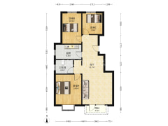 总高8层小高层，南北通透3居，视野好-涿州鸿坤理想湾北区户型图