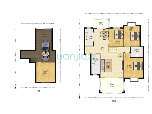 兰溪花园八期 3室1厅2卫 129平方
