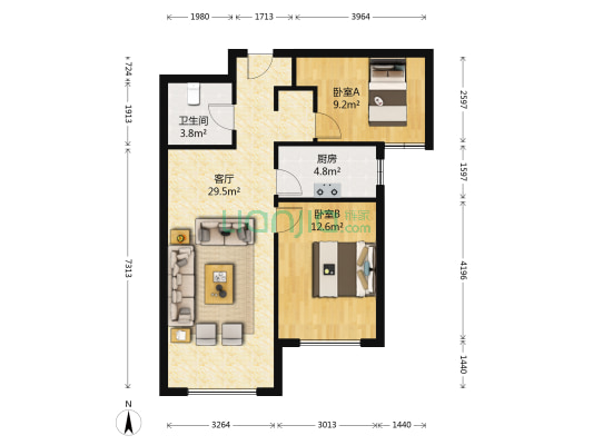 K2狮子城   小区中间位置  采光 视野好，有房本-户型图