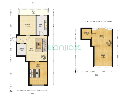 广丰园 1室1厅1卫 50平方