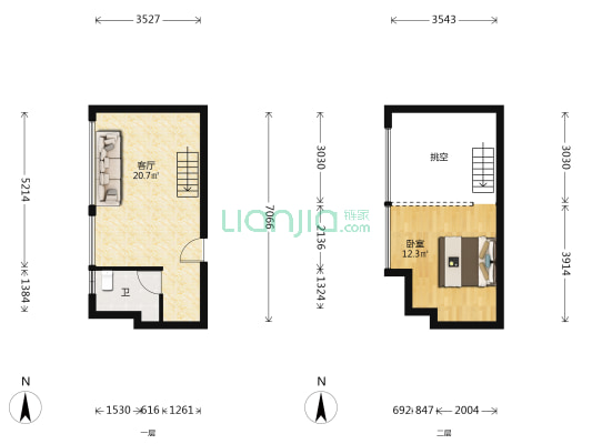 海印又一城 1室1厅1卫 40平方