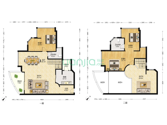 颐和上院一期 3室3厅2卫 202平方