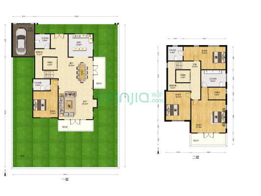 御品园林 4室2厅4卫 445平方