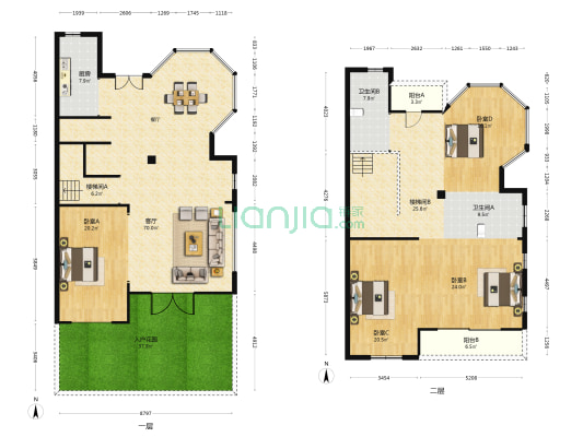 悦达天山水岸 4室1厅2卫 380平方