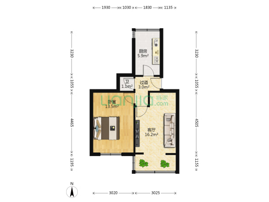 兰州市回收公司家属院 1室1厅1卫 43平方