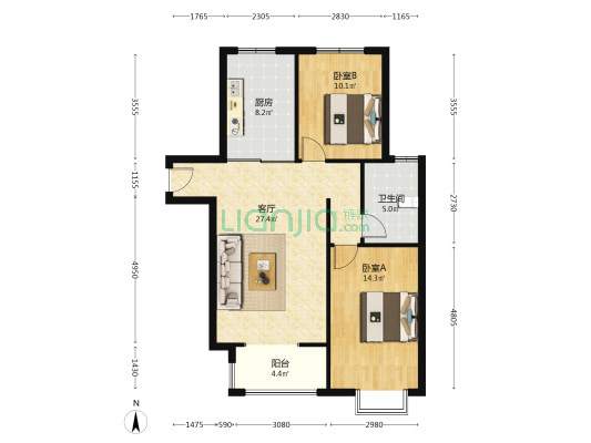 农大的房子  农大的物业  这么好的房子 搜嘎-户型图