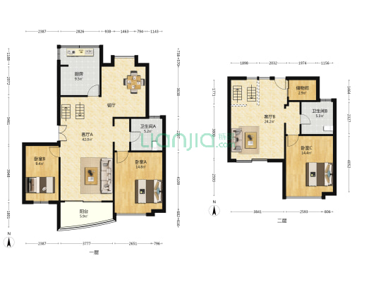 远景时代 3室2厅2卫 159平方