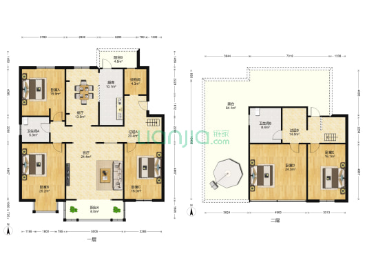 群贤庄 5室2厅2卫 248平方