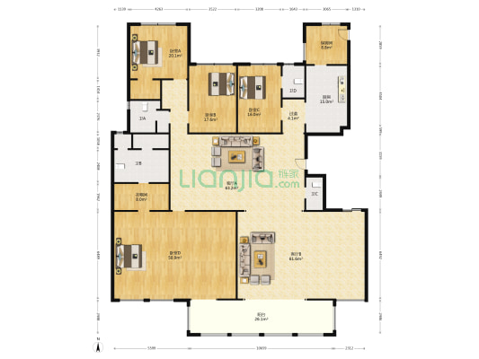 依水金山 4室2厅4卫 401平方