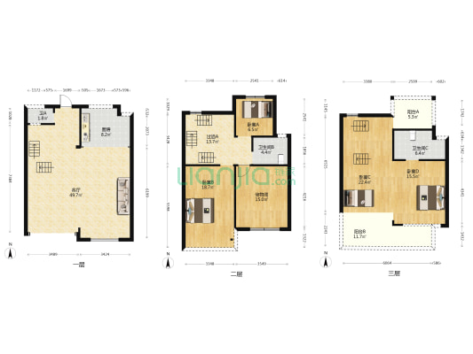 锦源府东区 4室1厅3卫 145平方