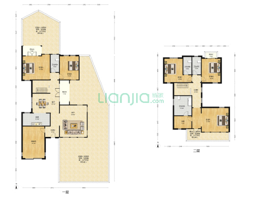 绿色港湾楼王区 6室2厅4卫 411平方