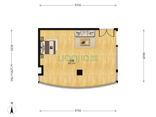 西御大厦 1室0厅0卫 92平方