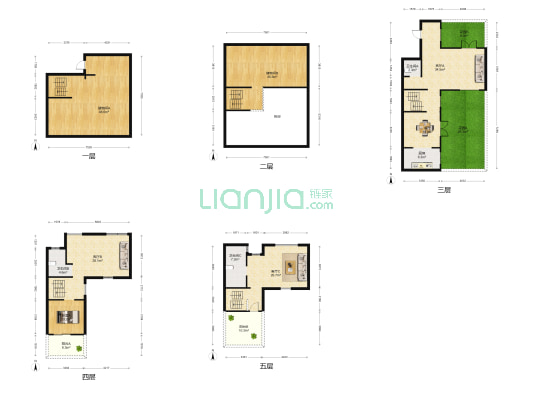 融创海越府 1室4厅3卫 156平方