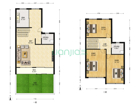 狮林苑 3室1厅2卫 183平方