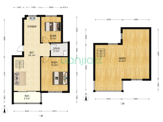 韩侯花园 2室1厅1卫 75平方