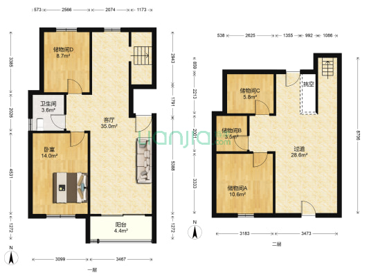 港岛花园 1室1厅1卫 80平方